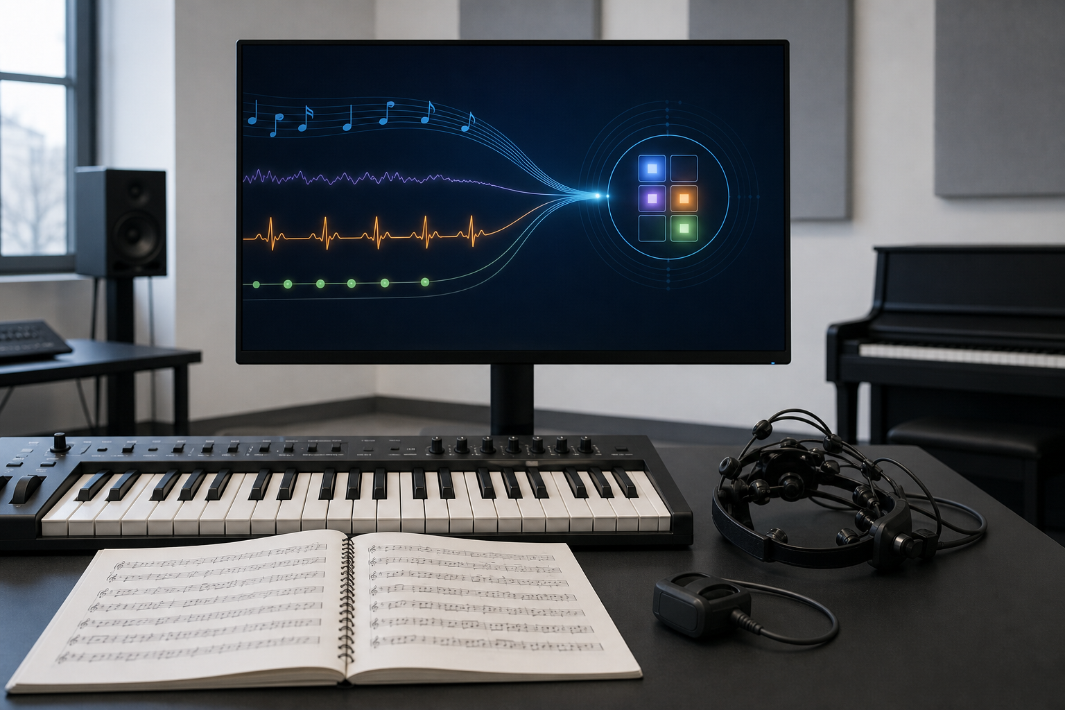 MIDI, EEG, cardiovascular, and behavioral streams converging in a music cognition laboratory